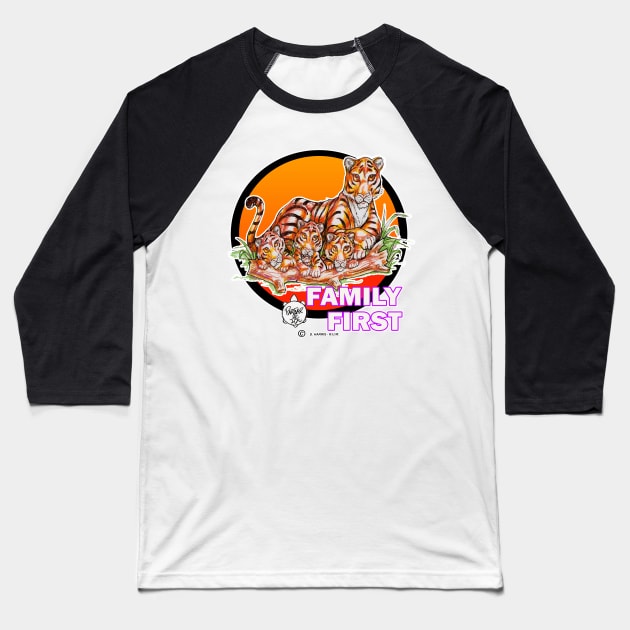 FAMILY FIRST - TIGERS Baseball T-Shirt by DHARRIS68